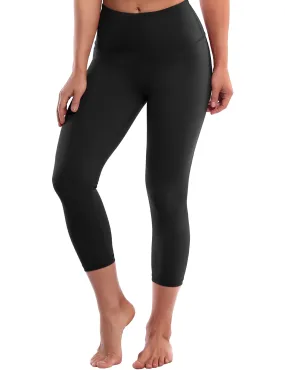 19 High Waist Crop Tight Capris black_yogastudio