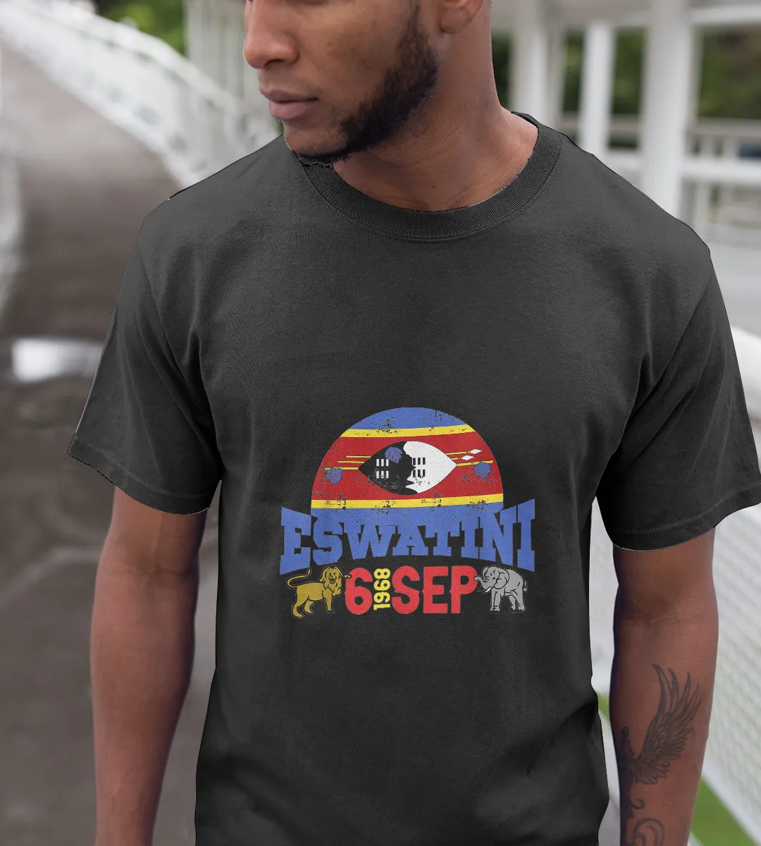 1sttheworld T-Shirt - Eswatini Independence Day T-Shirt Black A35