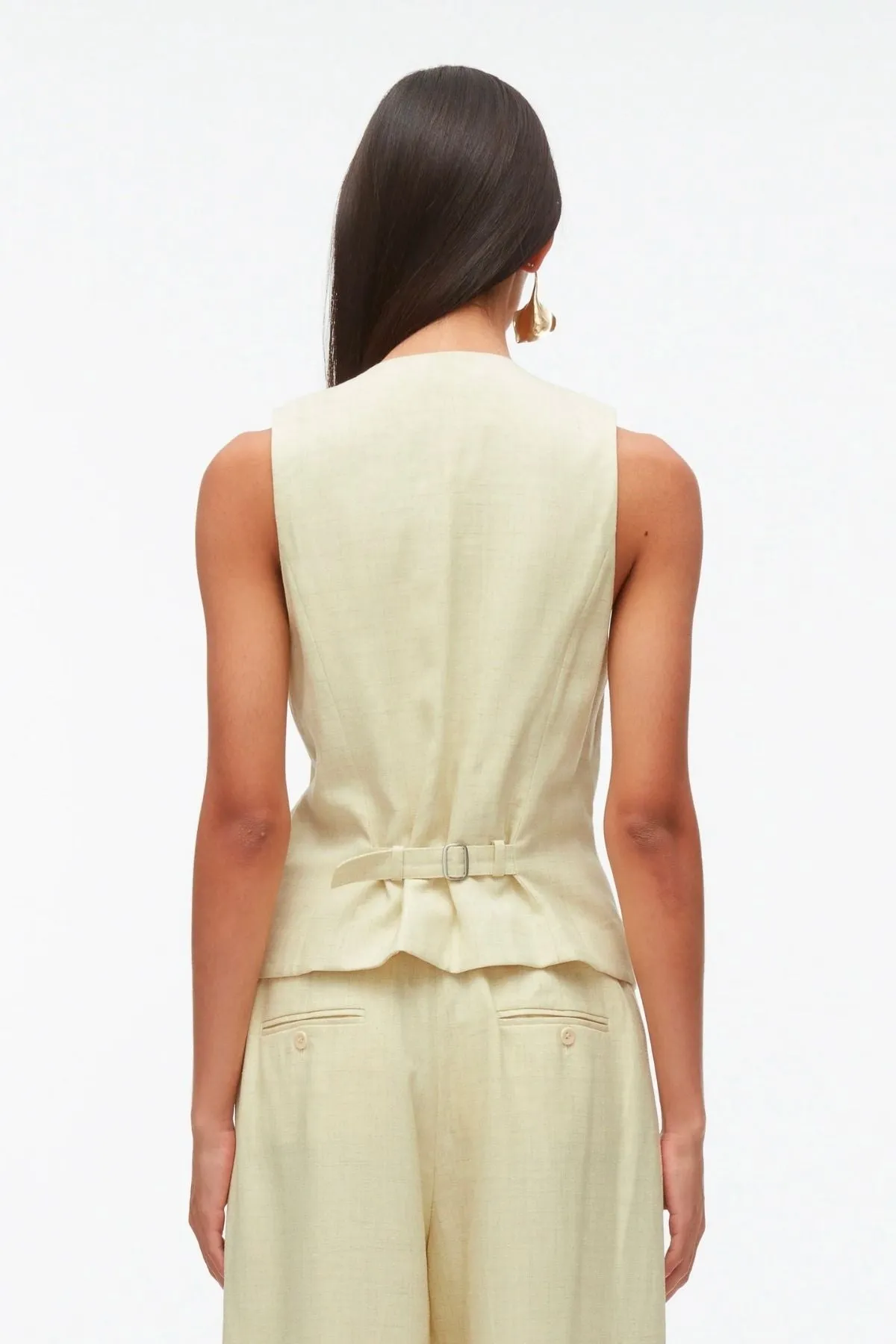 3.1 Phillip Lim Tailored Vest with Set In Bra - Limencello