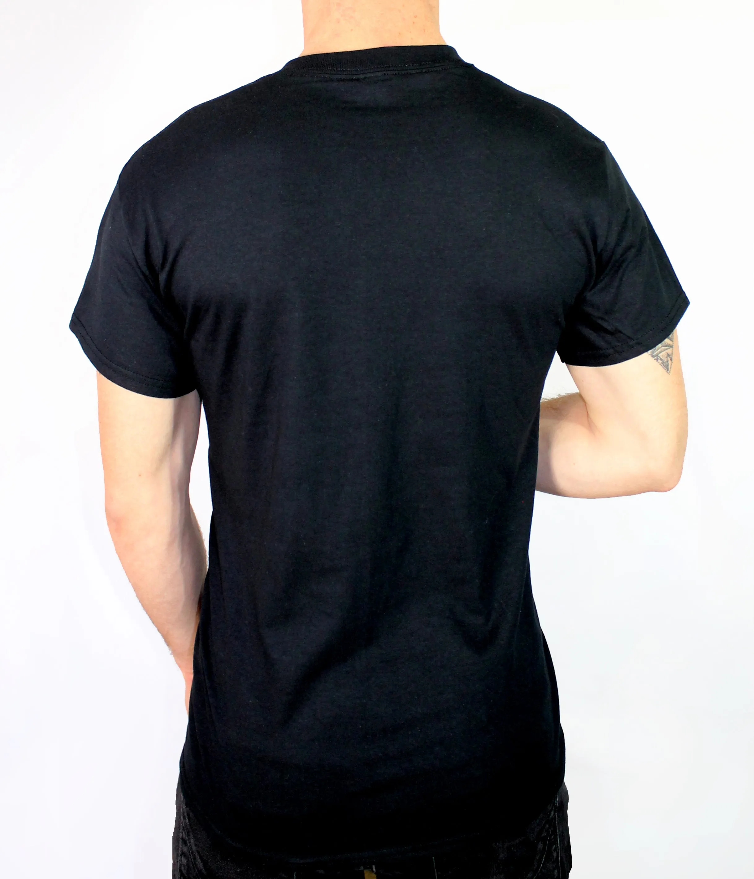 50-50 Blend Black Unisex PT Short Sleeve Shirt. Approved for PT