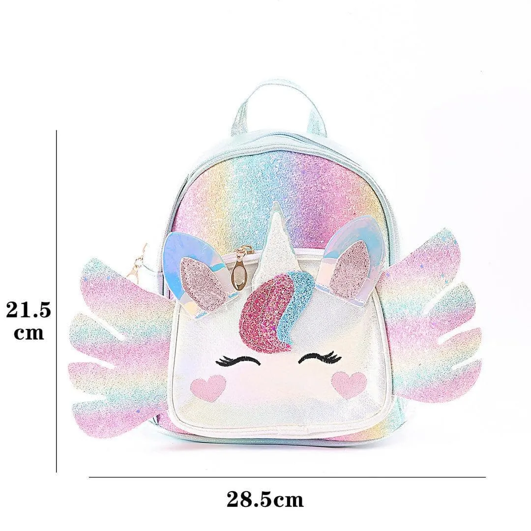 A Stylish Unicorn Backpack For Cute Girls (Multi-colour)