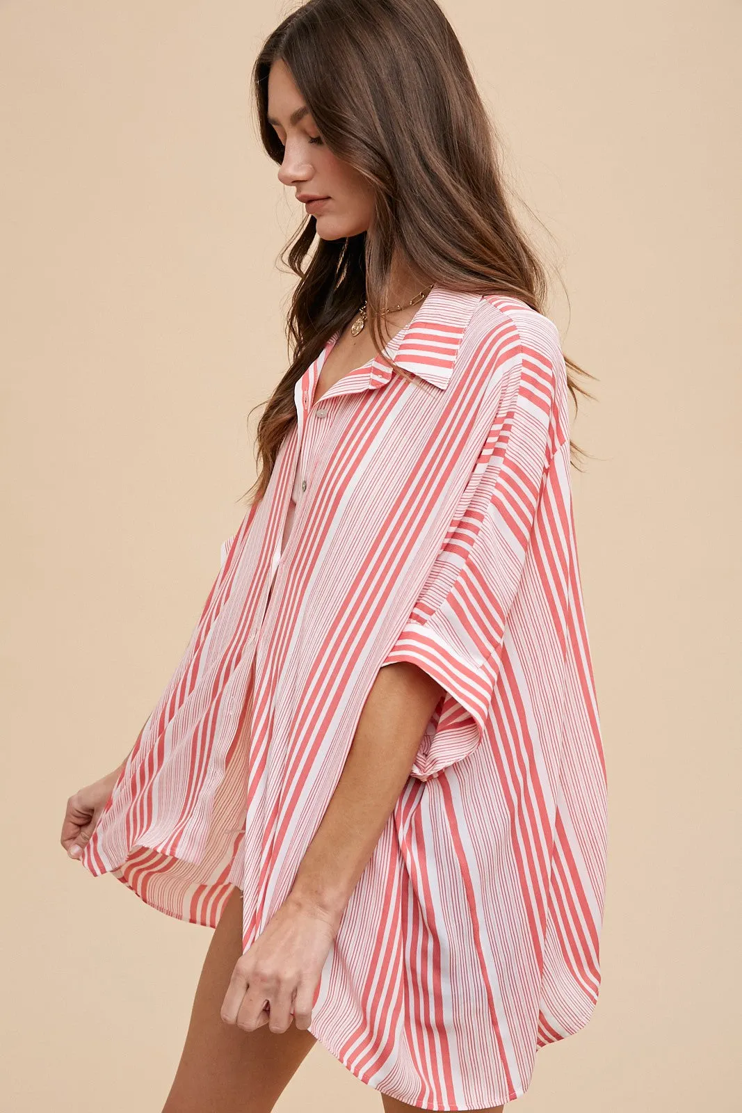 Ada Oversized Striped Blouse