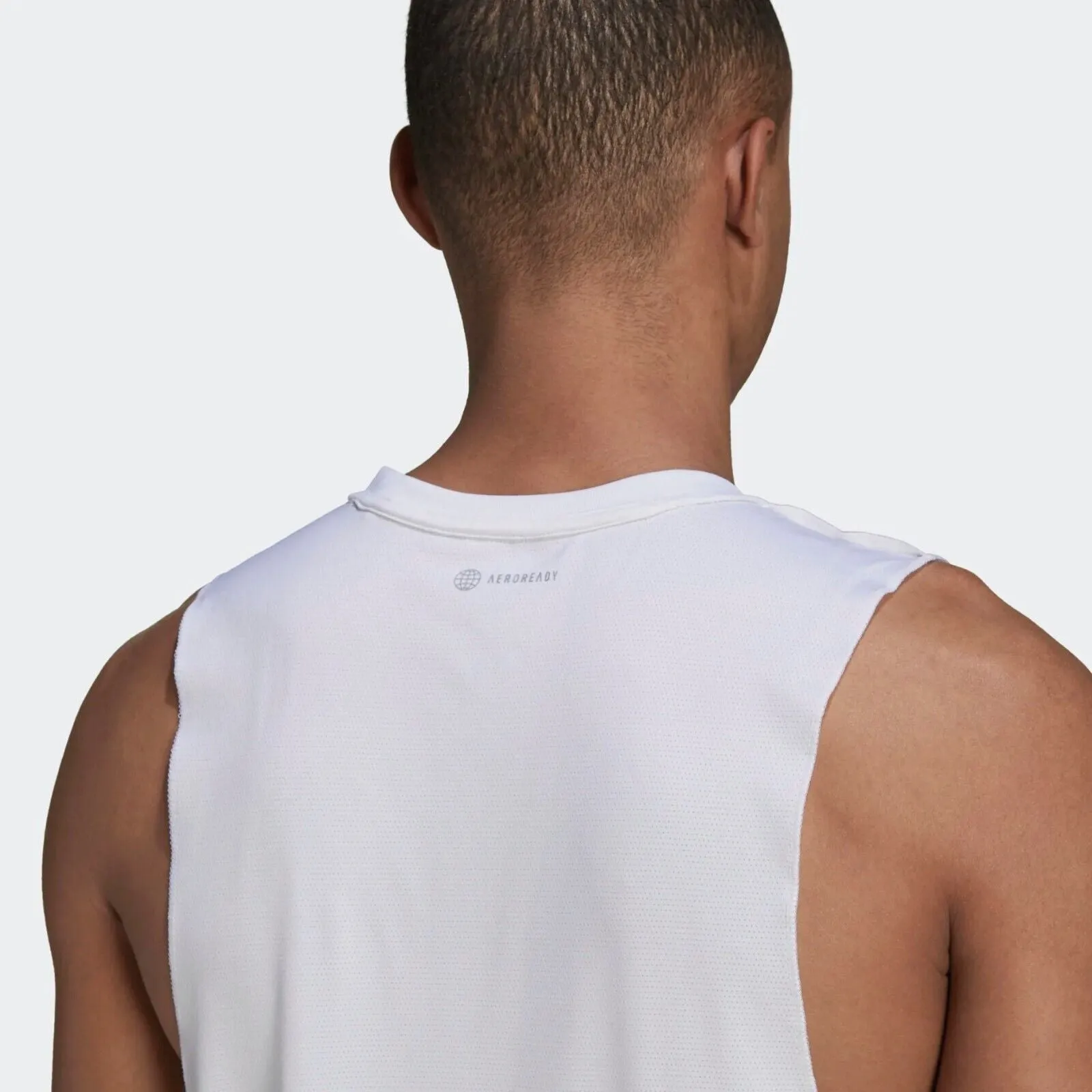 Adidas Mens Enhanced Performance Running Vest T-Shirt with Cutoff Design - Break The Norm Collection