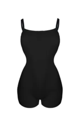 All or Nothing Ribbed Tight Romper