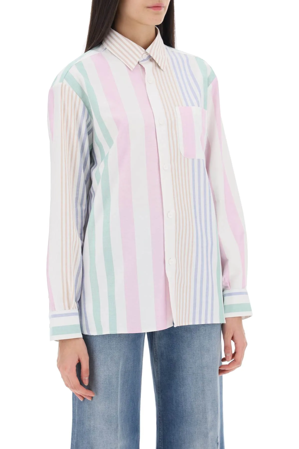 A.p.c. sela striped oxford shirt