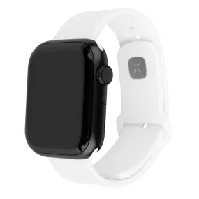 Apple Watch (38 / 40 / SE / 41mm) Fixed Sporty Silikone Rem Sæt - Hvid