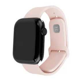 Apple Watch (42 / 44 / 45 / SE / 49mm) Fixed Sporty Silikone Rem Sæt - Lyserød