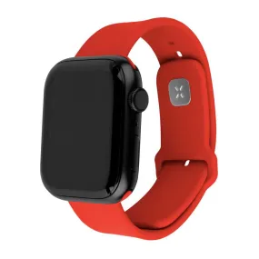 Apple Watch (42 / 44 / 45 / SE / 49mm) Fixed Sporty Silikone Rem Sæt - Rød