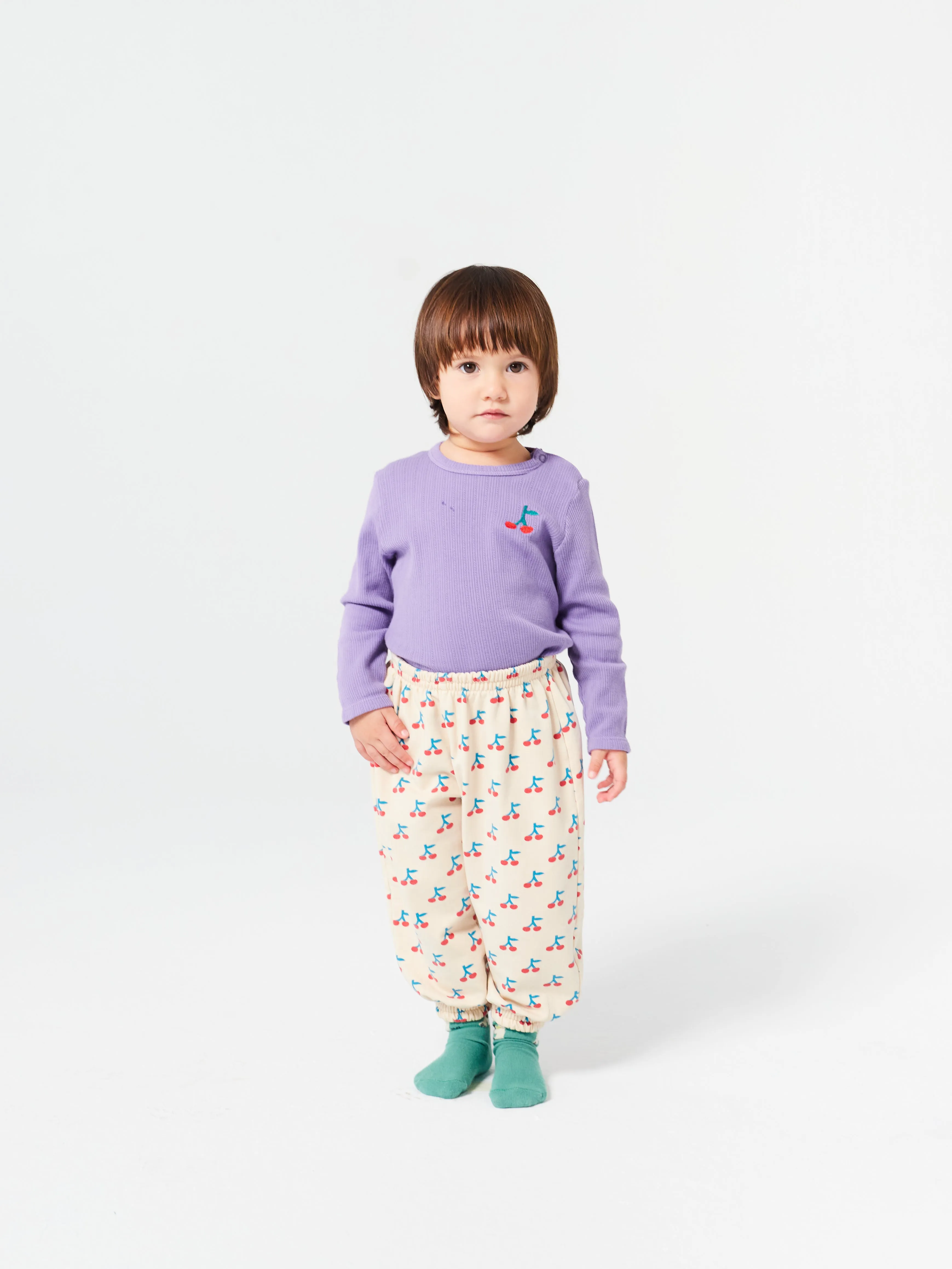 Baby Cherry Long Sleeve Tight T-Shirt