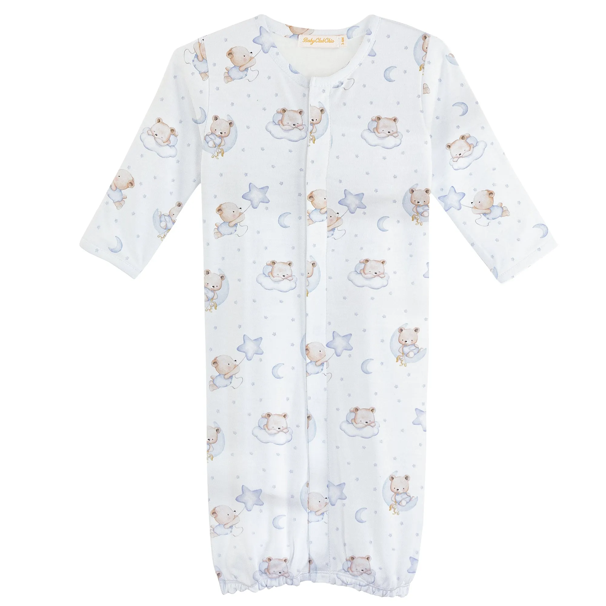 Baby Club Chic Sleep Tight Bear Blue Converter Gown