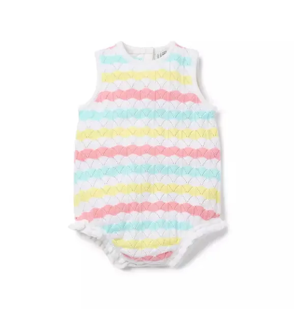 Baby Striped Crochet Romper