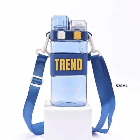 Back in trend stylish 2 in 1sipper water bottle for all (Blue)