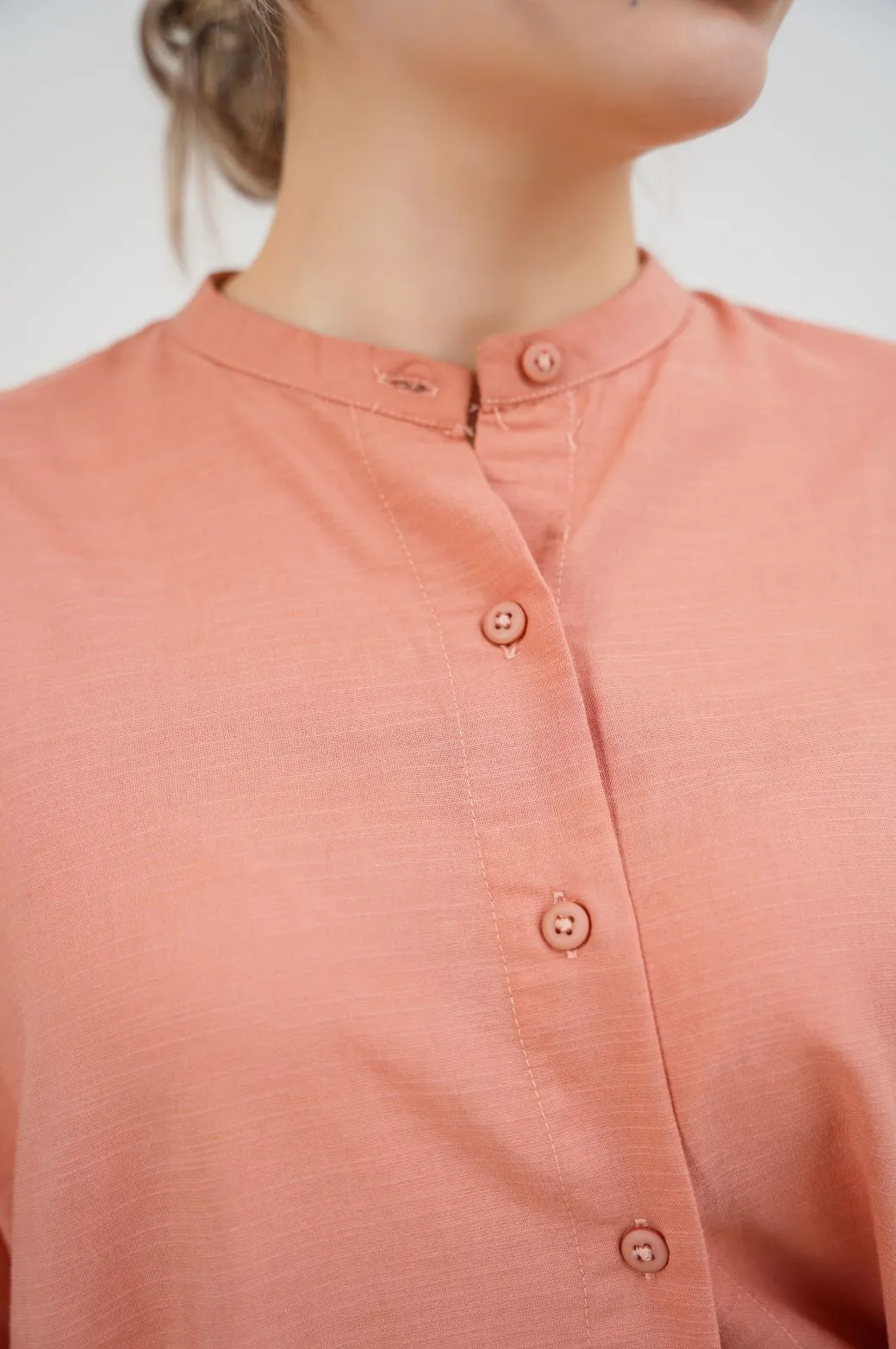 BAND COLLAR SHIRT