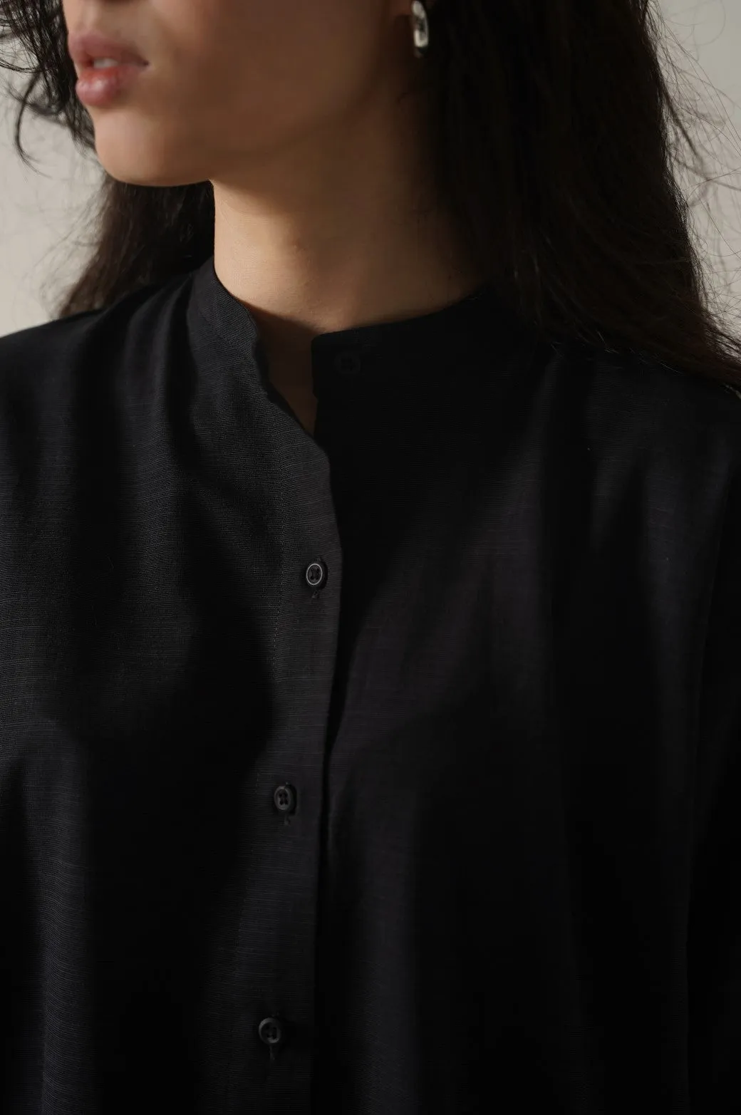 BAND COLLAR SHIRT