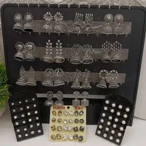 Bhavi Jewels Stylish Set Of 50 Pcs Earrings Combos