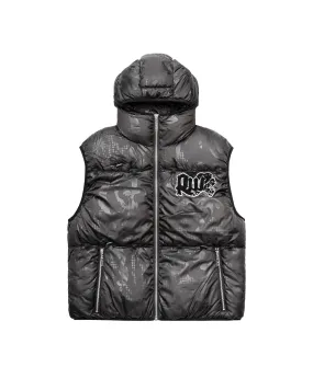 Black Camo Puffer Vest