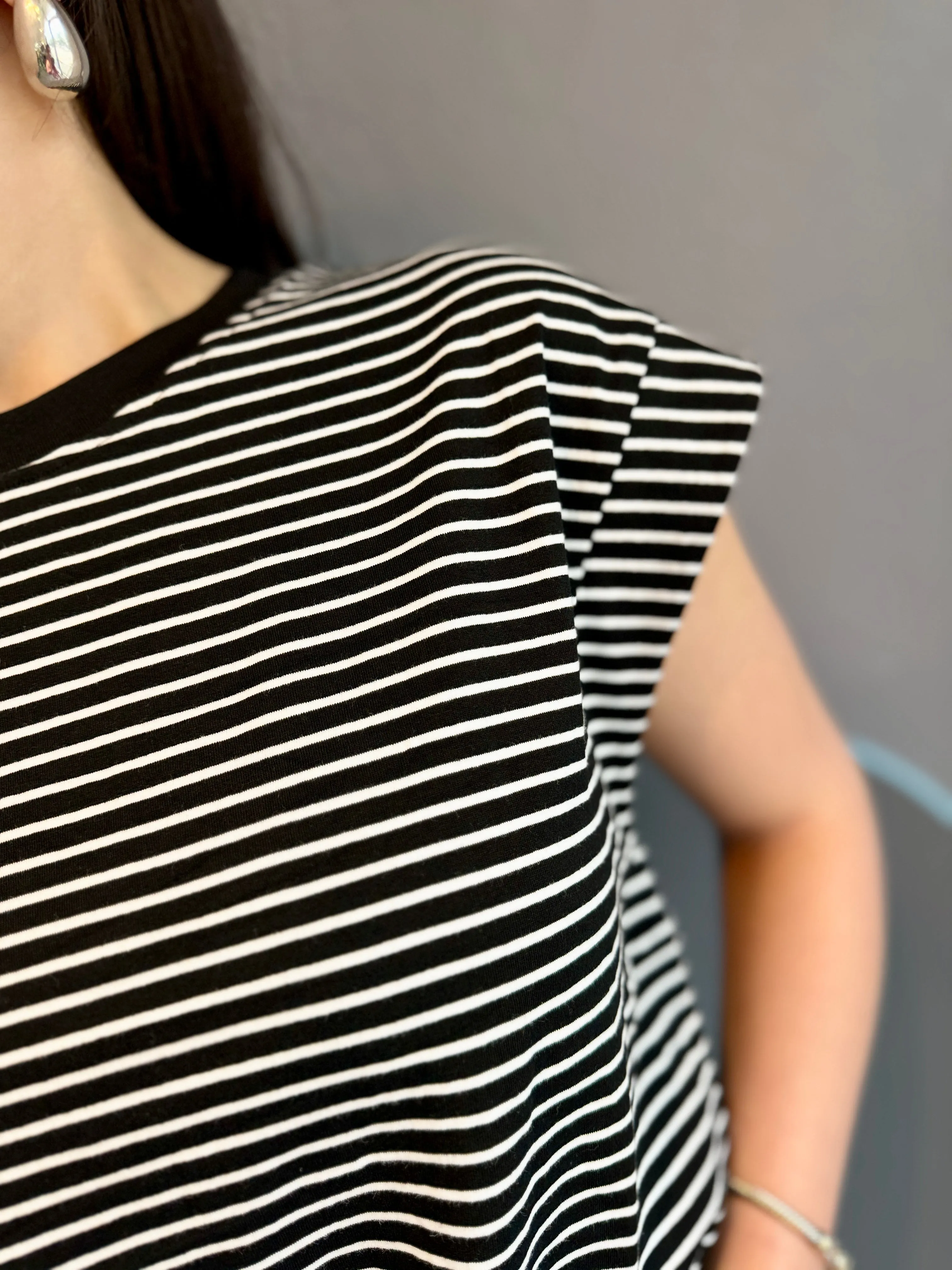 Black/White Striped Tee