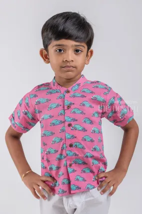 Boys' Casual Mul Mul Shirt | Pure Cotton | Nesavu | Stylish & Comfortable Indie Wear