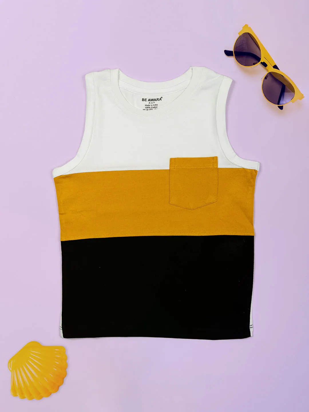 Boys Colorblock Sleeveless Tank Top