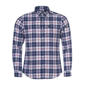 Camicia Barbour Linen Mix 6 Tailored Blu/Bianco/Rosso