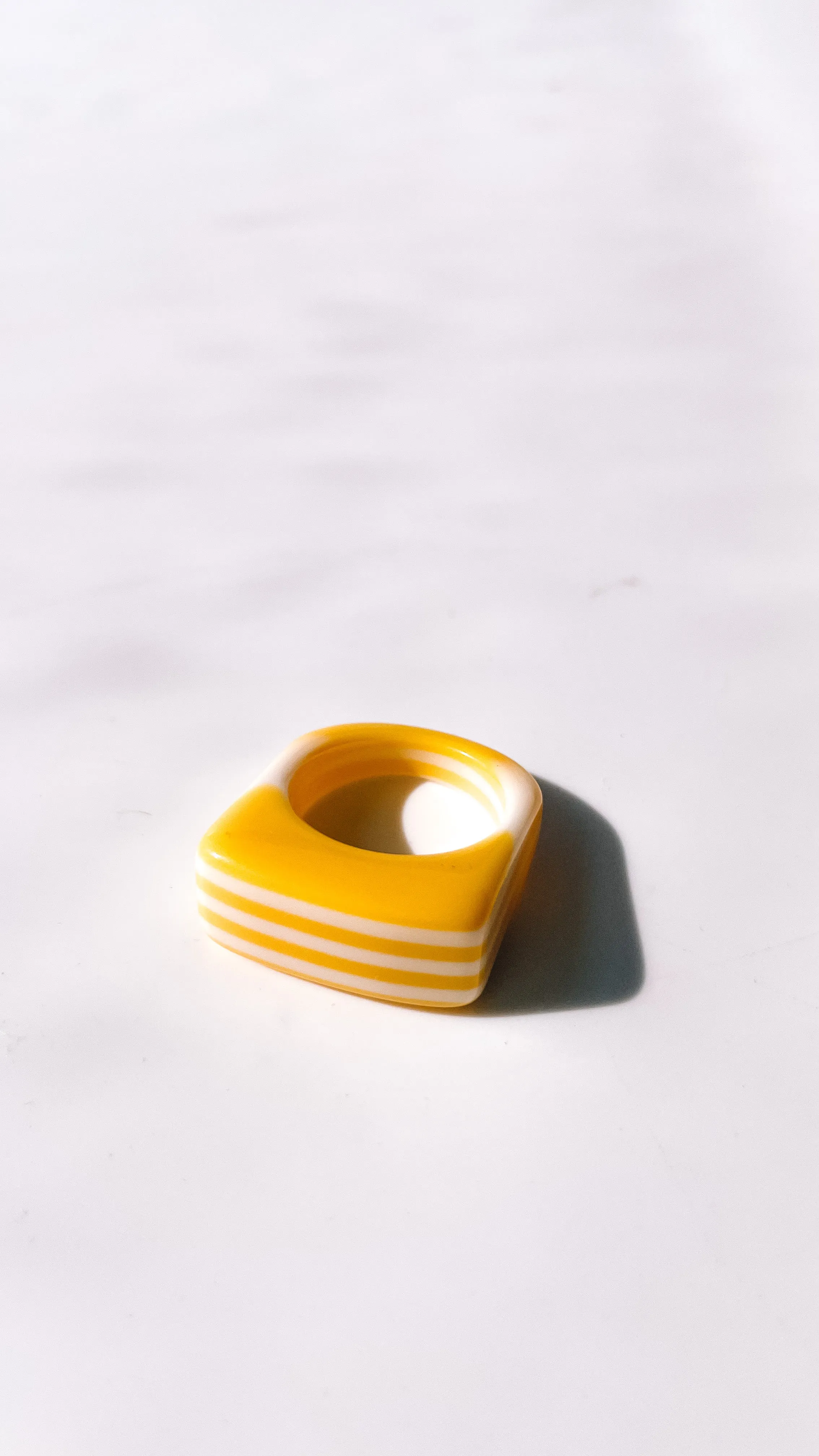 Candy-Striped Acrylic Ring