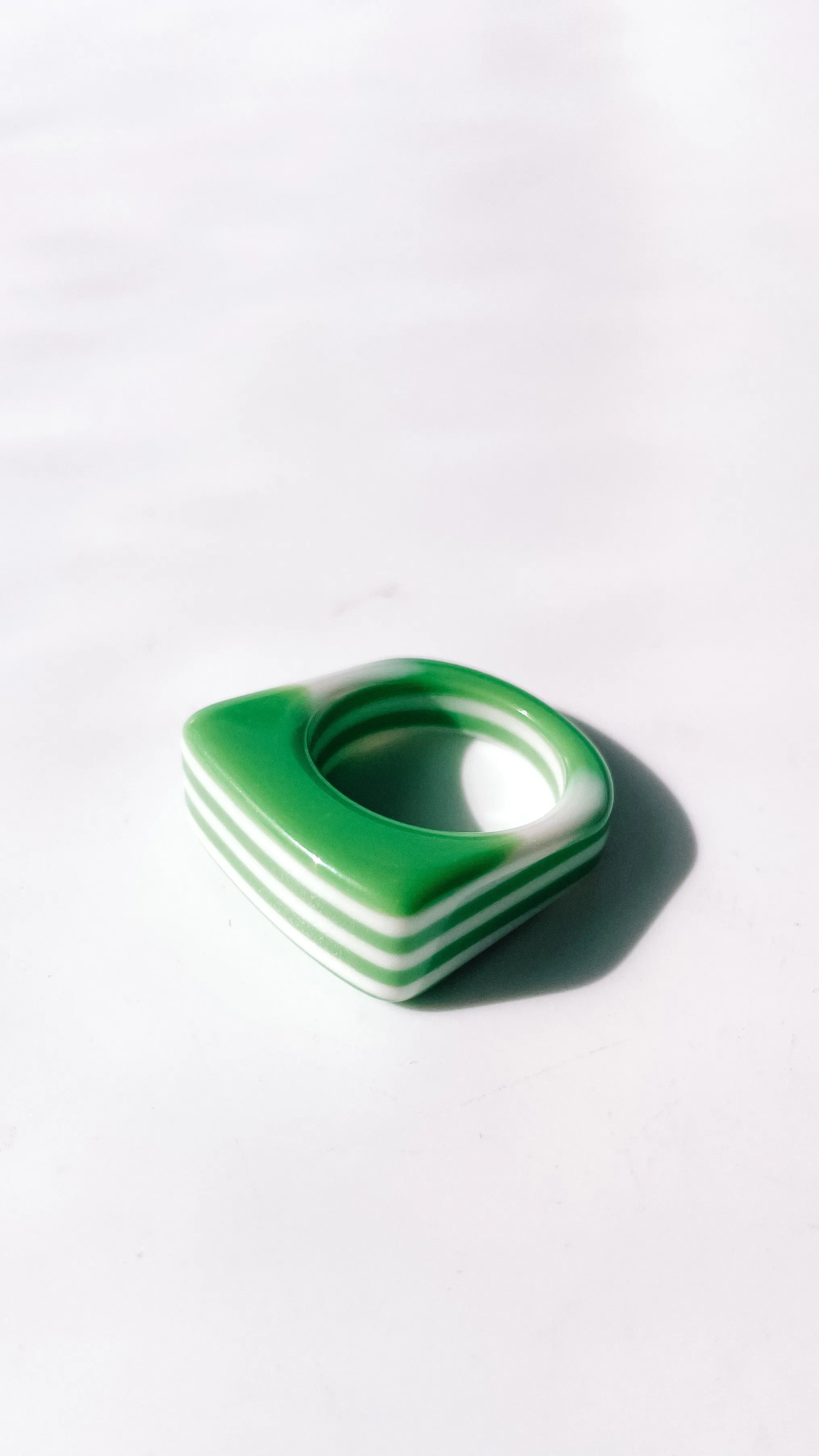 Candy-Striped Acrylic Ring