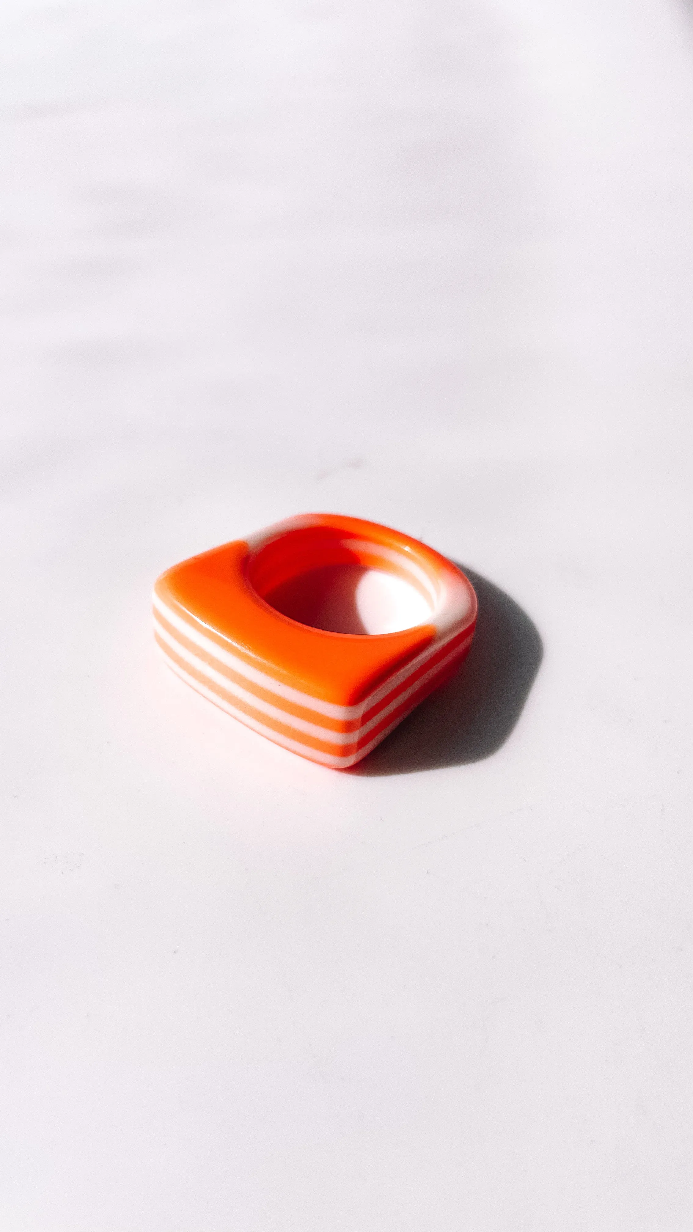 Candy-Striped Acrylic Ring