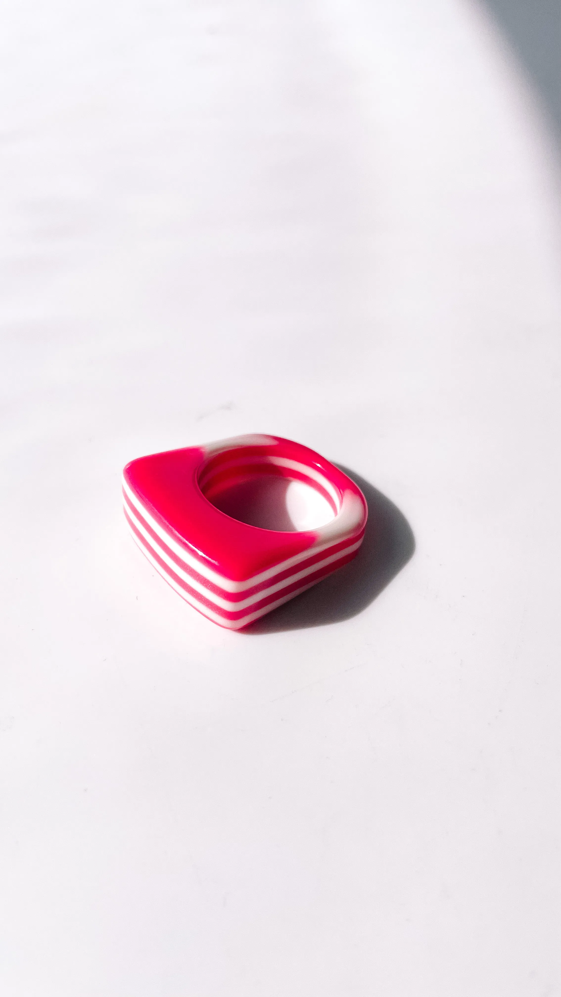 Candy-Striped Acrylic Ring