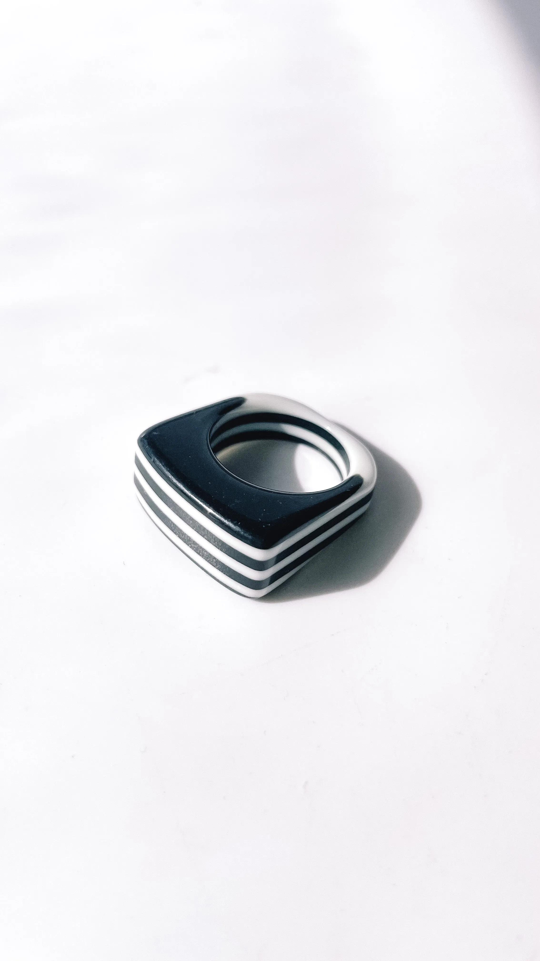 Candy-Striped Acrylic Ring