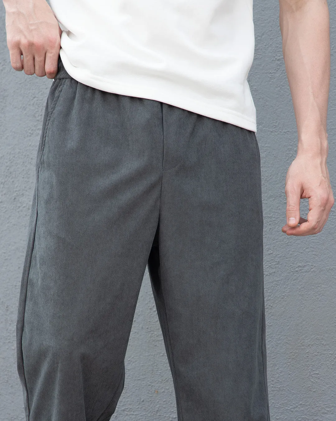 Castor Gray Corduroy Pant