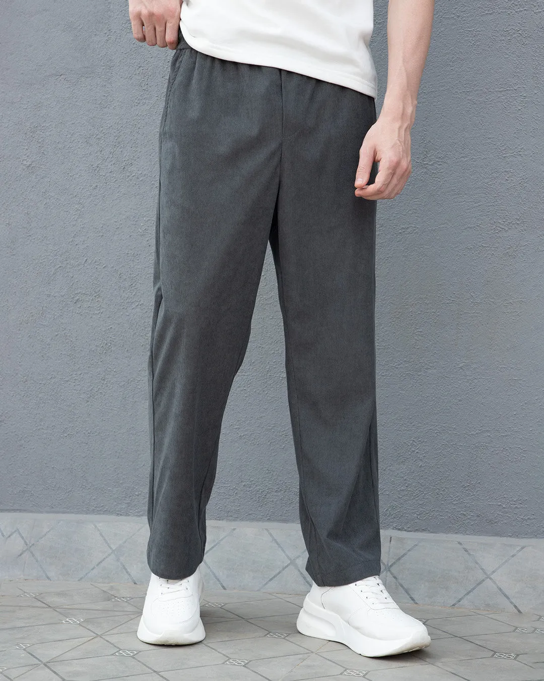 Castor Gray Corduroy Pant