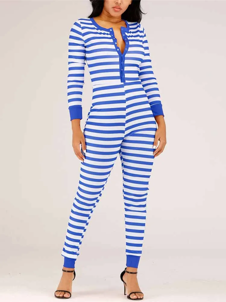 Christmas Striped Jumpsuit