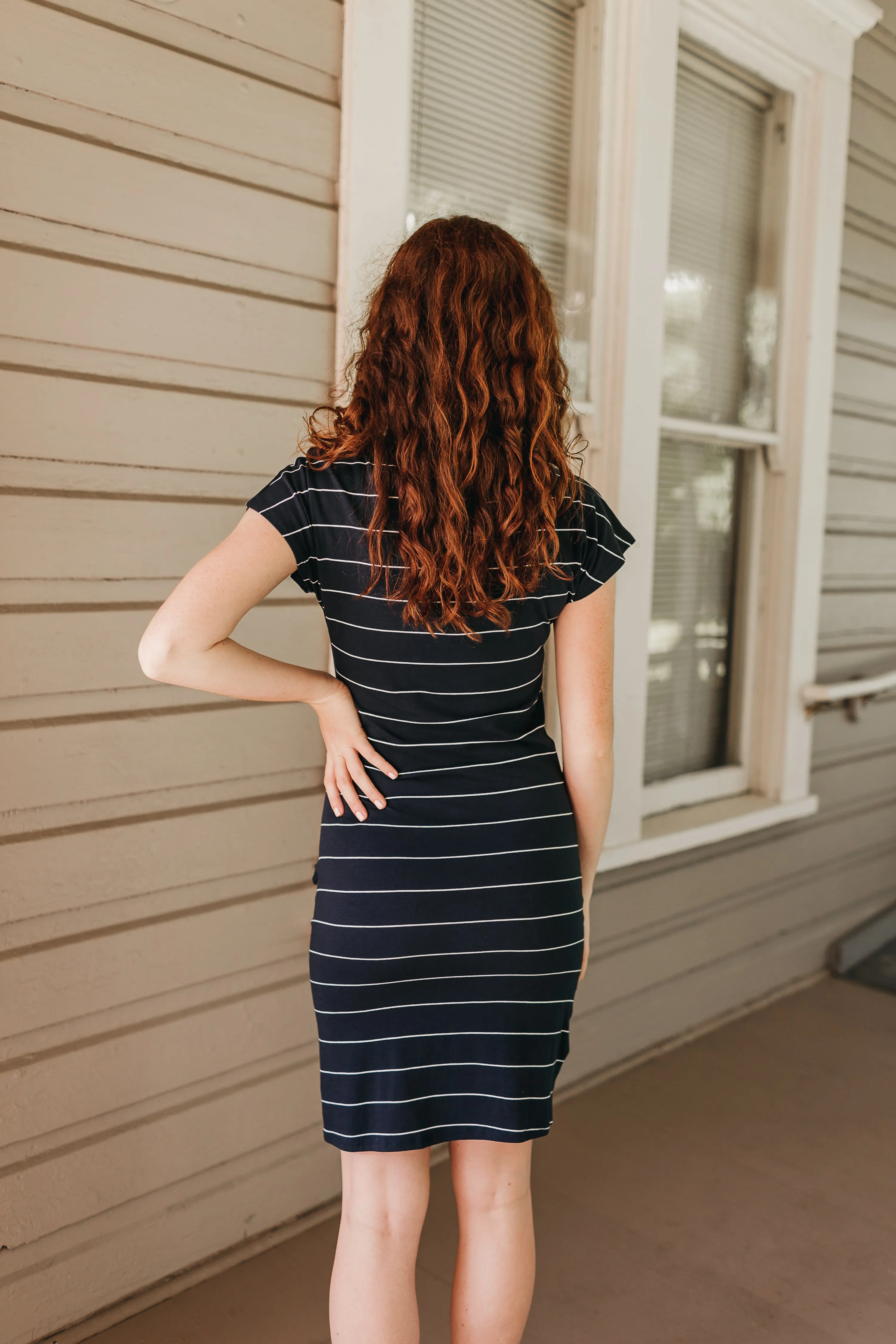 Clara Striped Knot Dress