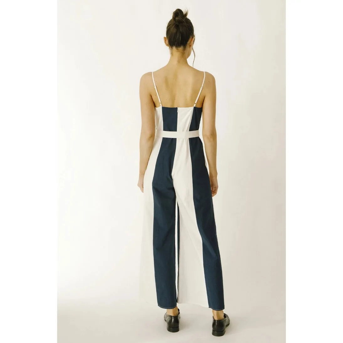 Color Block Striped Jumpsuit