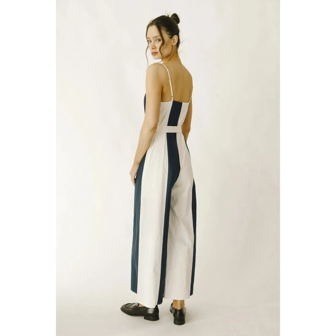 Color Block Striped Jumpsuit