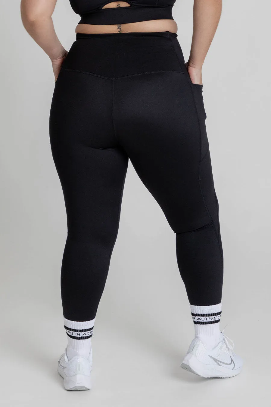 Core Pocket High Waisted Full Length Tight - Black