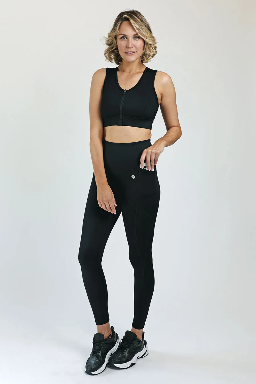 Core Pocket High Waisted Full Length Tight - Black