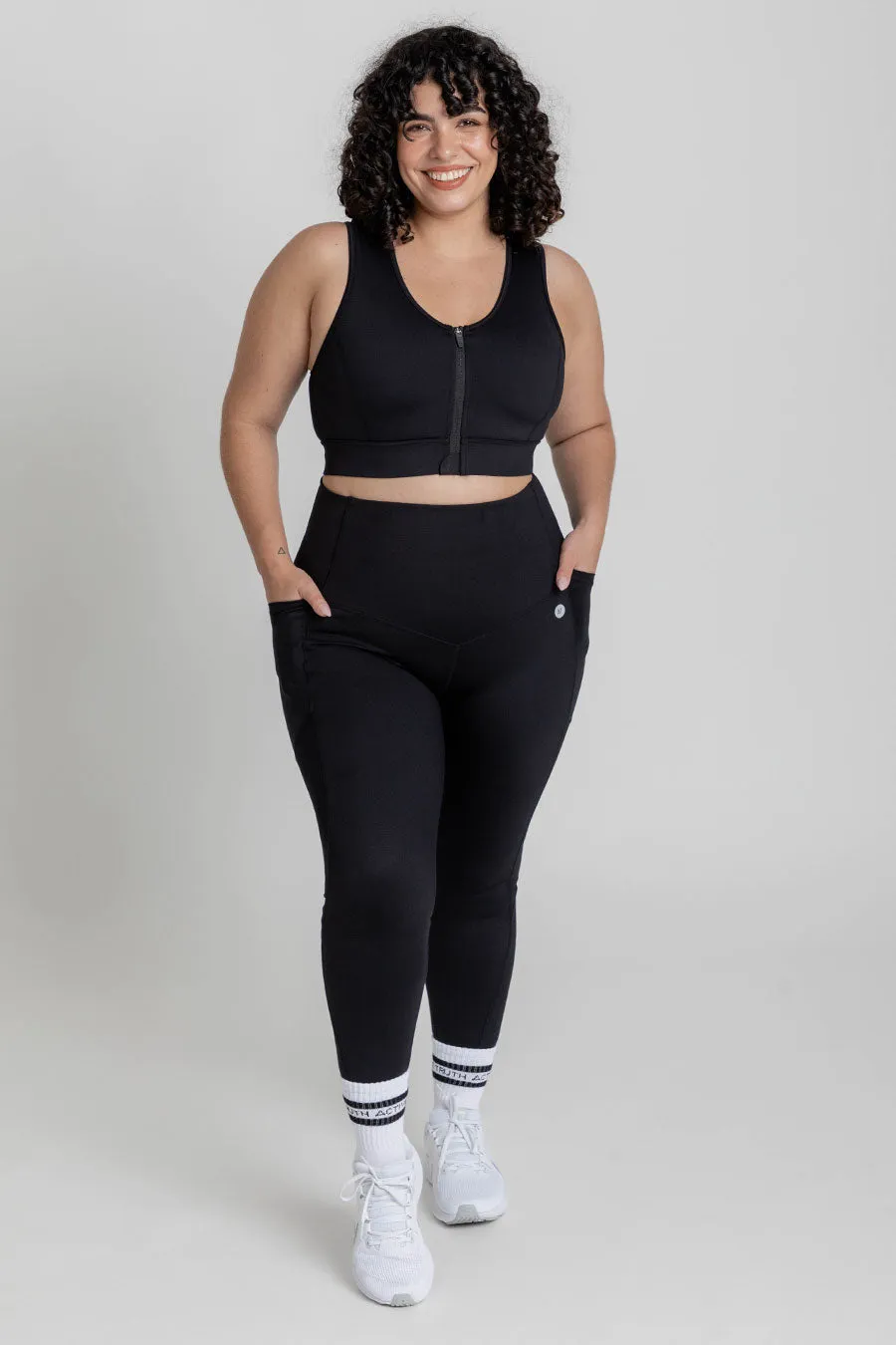 Core Pocket High Waisted Full Length Tight - Black