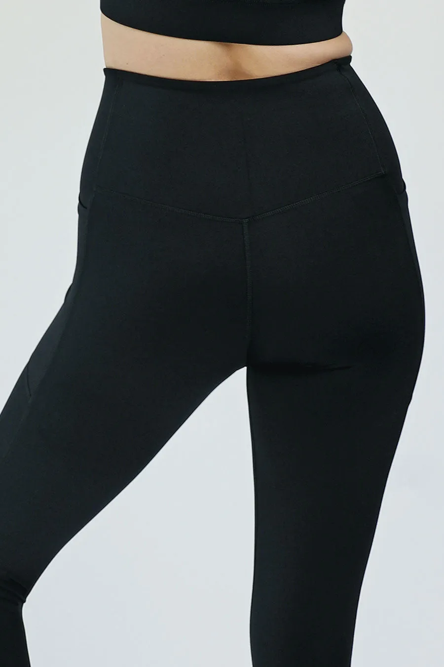 Core Pocket High Waisted Full Length Tight - Black