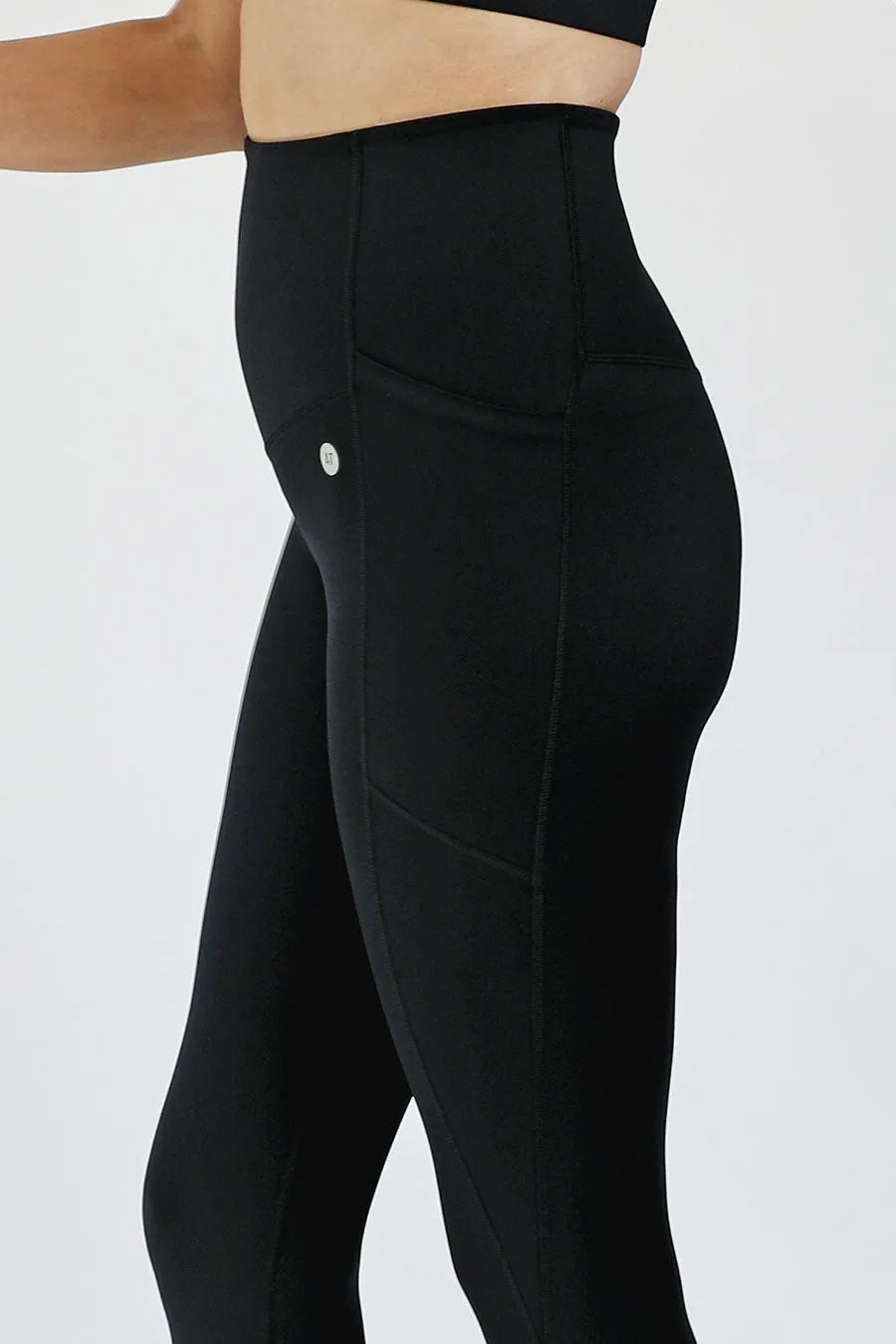 Core Pocket High Waisted Full Length Tight - Black