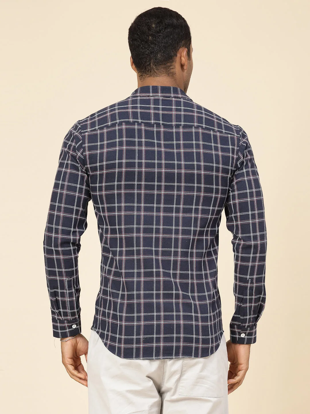 Cotton Checks Tailored Utility Shirt