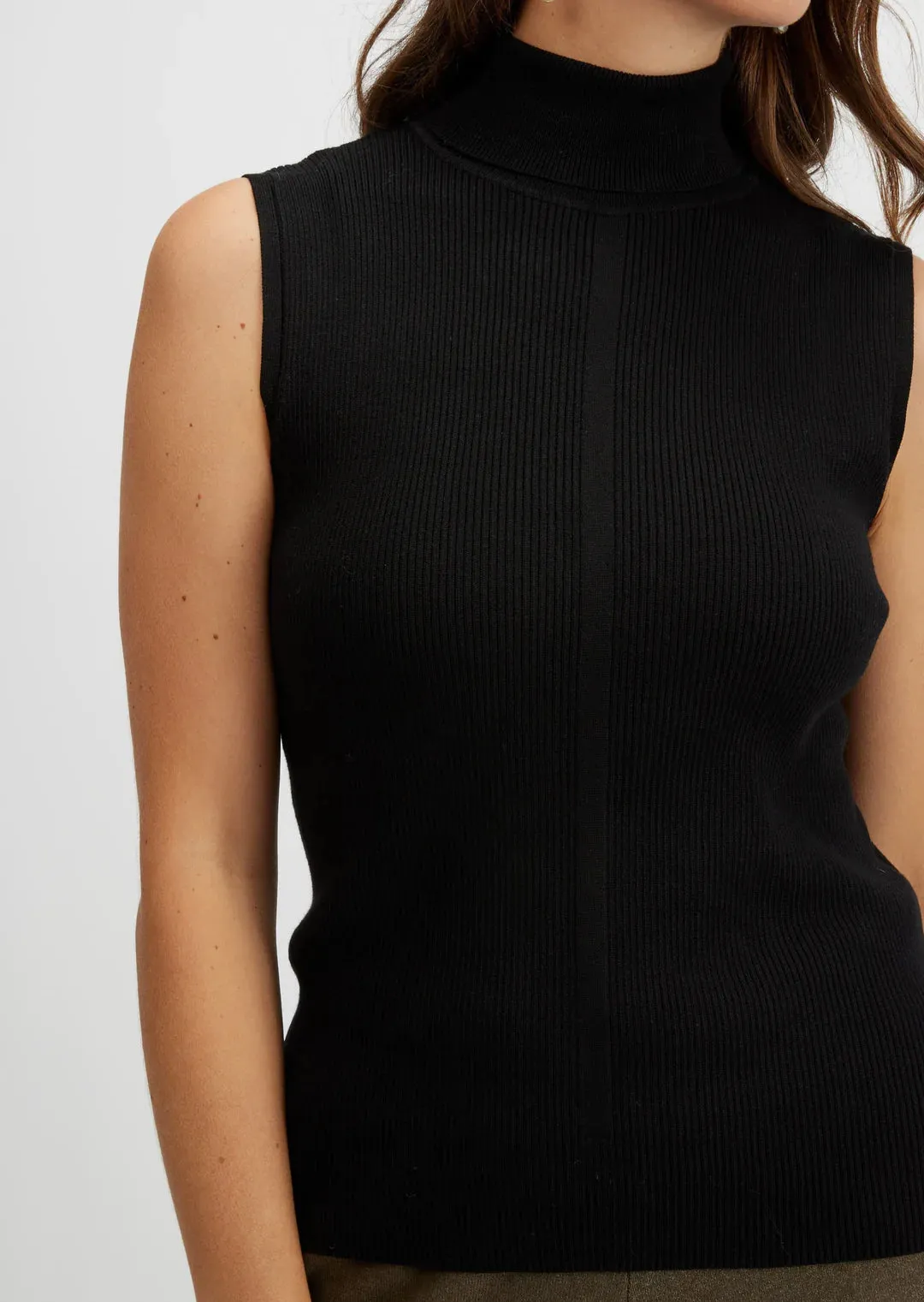 Emproved Sleeveless Top | Black