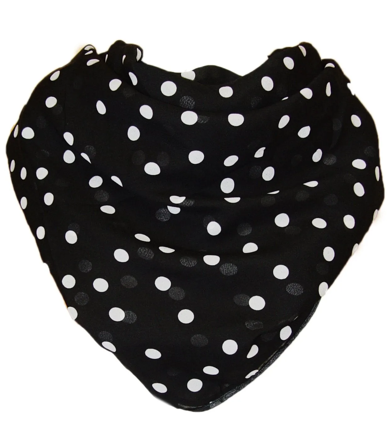 Fashionable Stylish Chiffon Feel Polka Dot Scarf/wrap with Slim Silk Feel Border