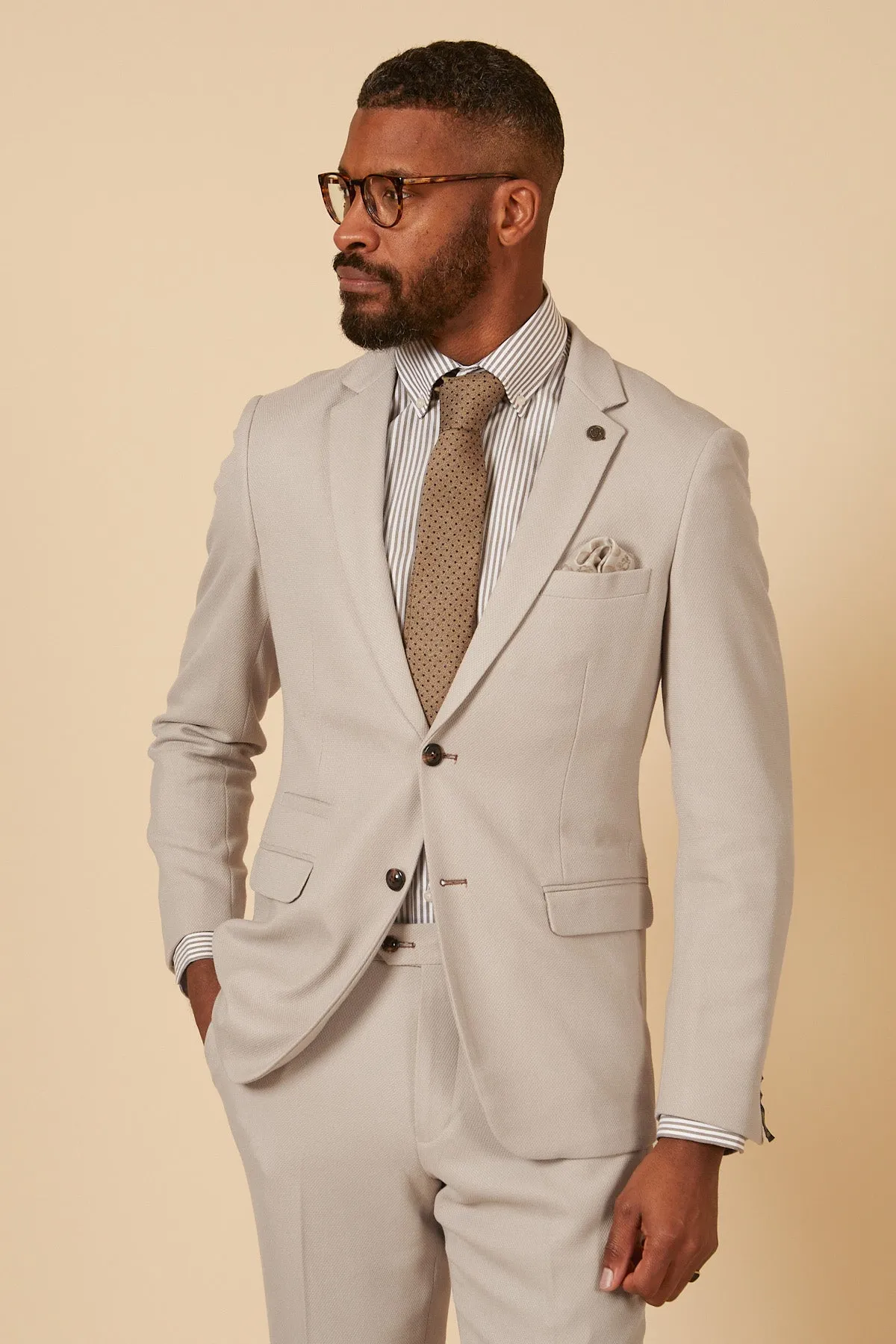 HM5 - Stone Tailored Two Piece Suit