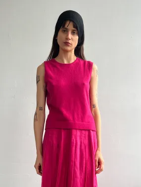 Hot Pink Sleeveless Cashmere (S)