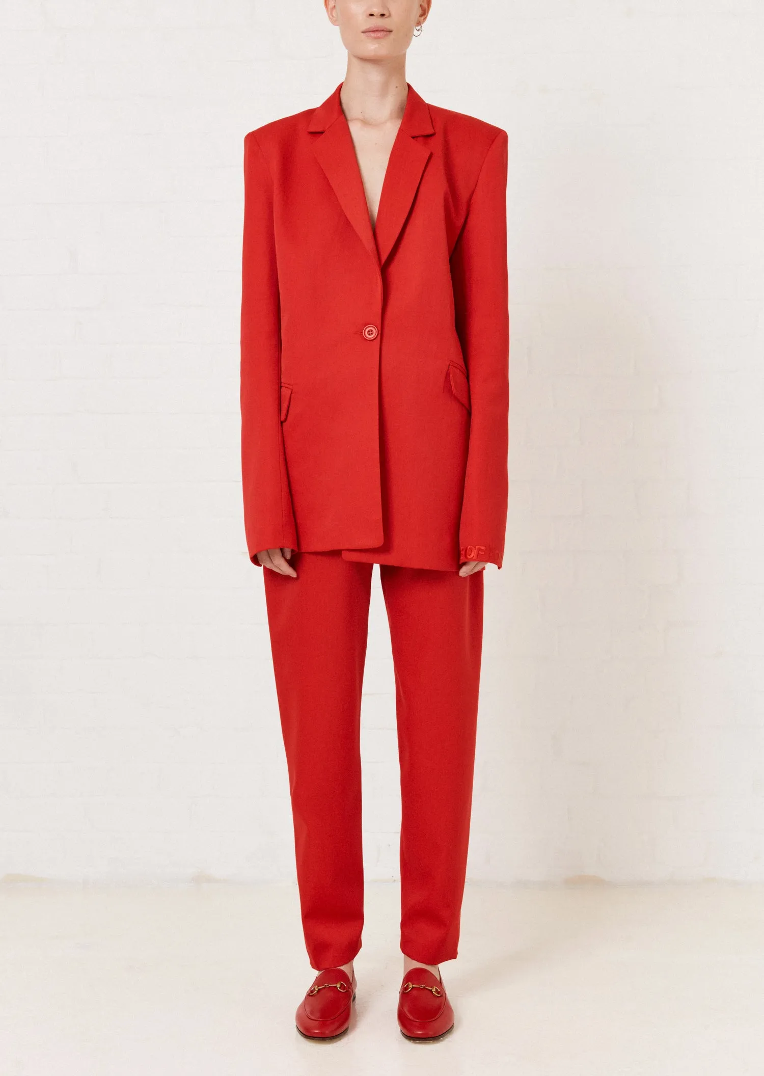 House of Holland Red Tailored Suit Jacket