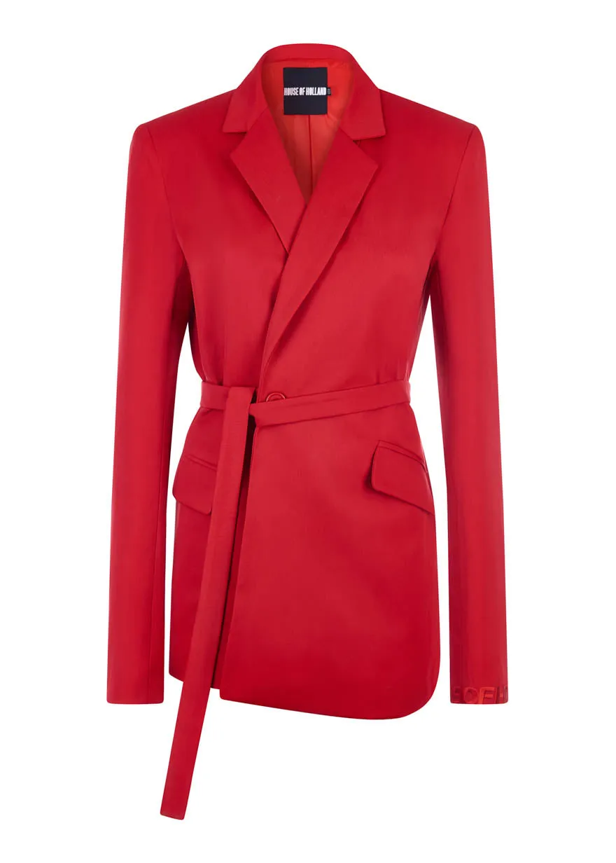 House of Holland Red Tailored Suit Jacket