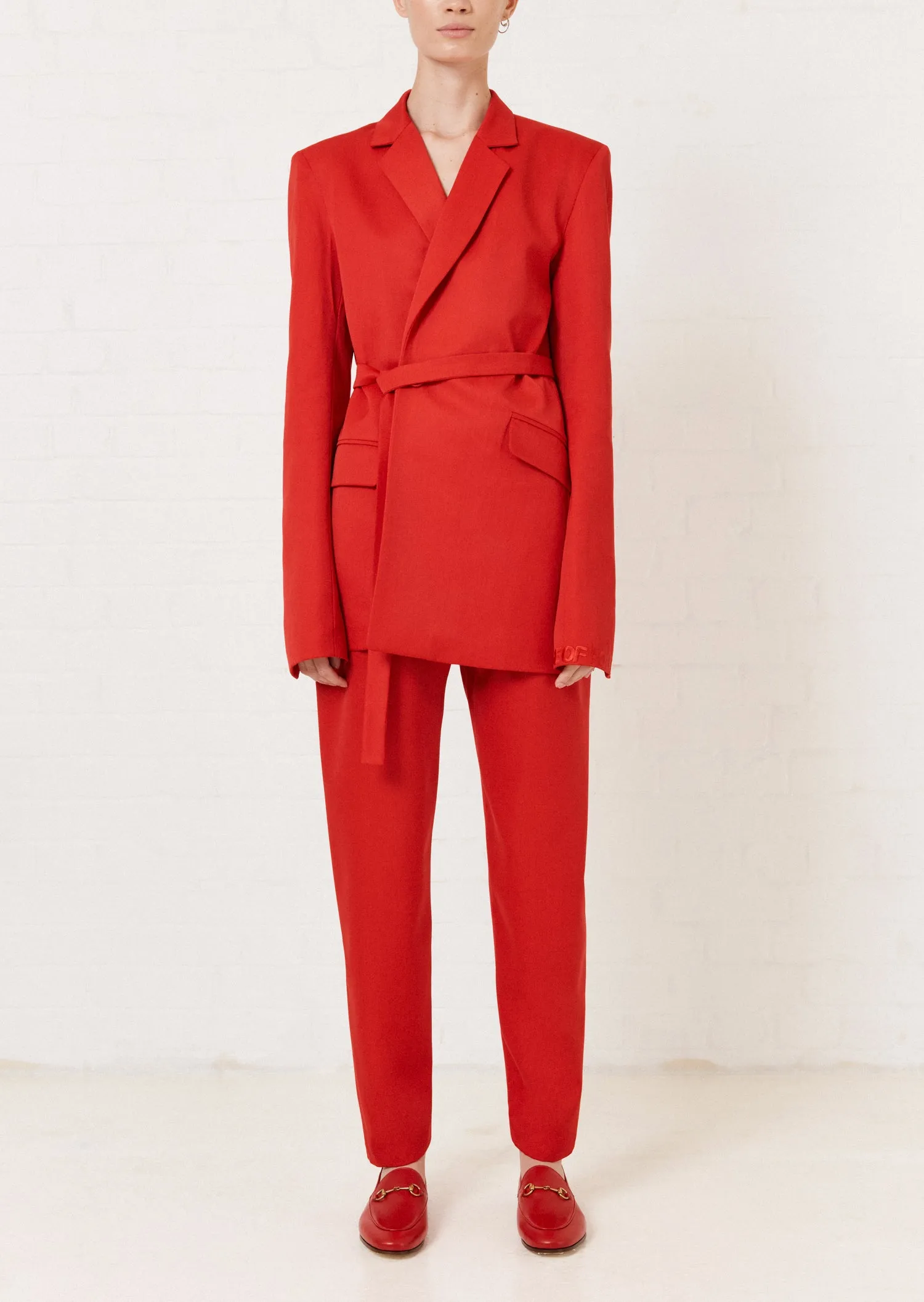 House of Holland Red Tailored Suit Jacket