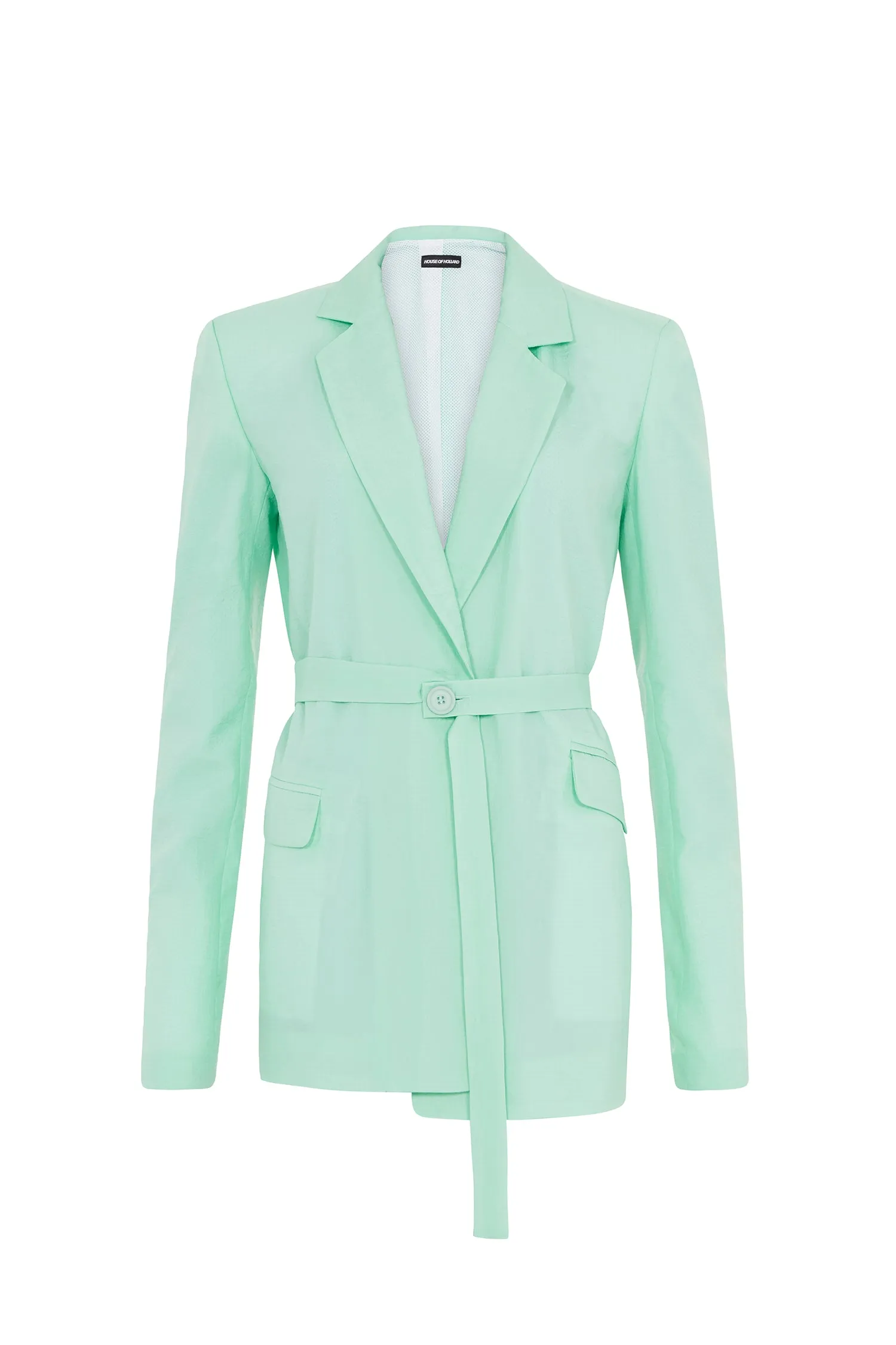 House of Holland Ripstop Tailored Jacket (Mint Green)