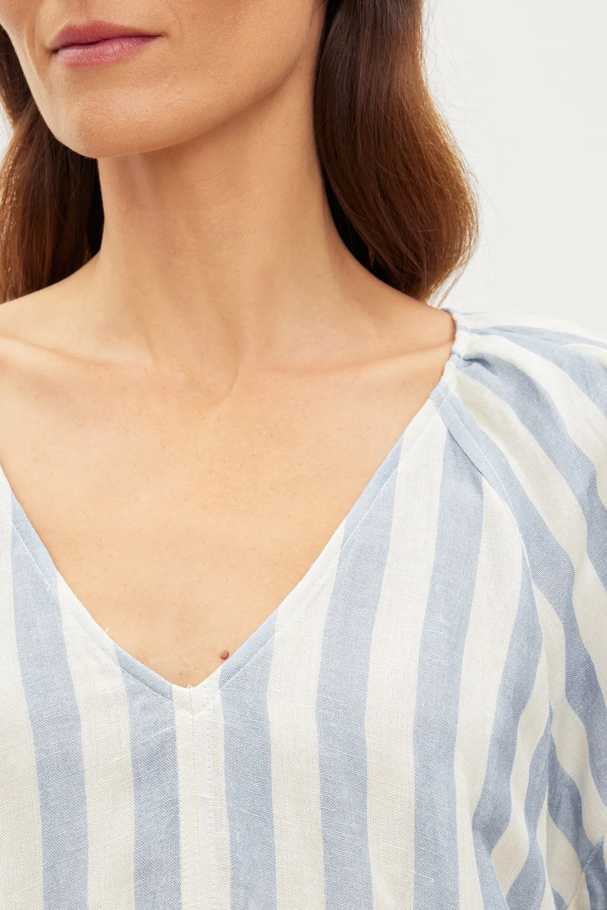 KATY STRIPED LINEN TOP